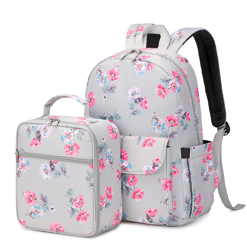 Wind Female High Two-piece Leisure Printing Backpacks