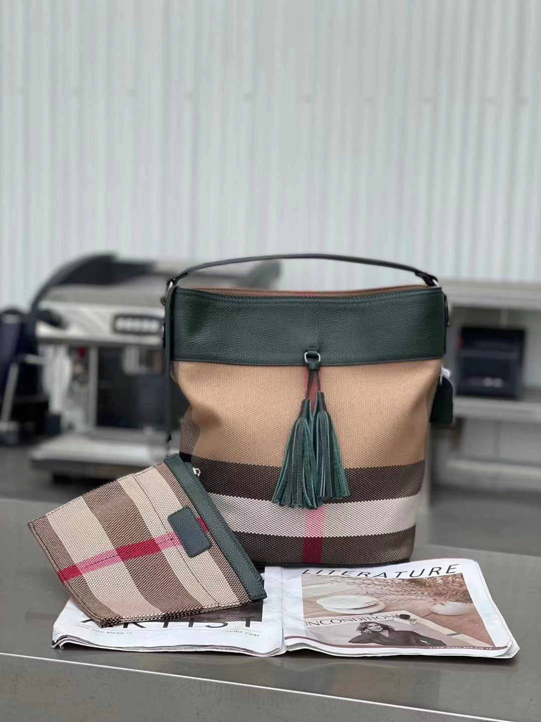 Women's Checked Portable Large Capacity Simple For Crossbody Bags