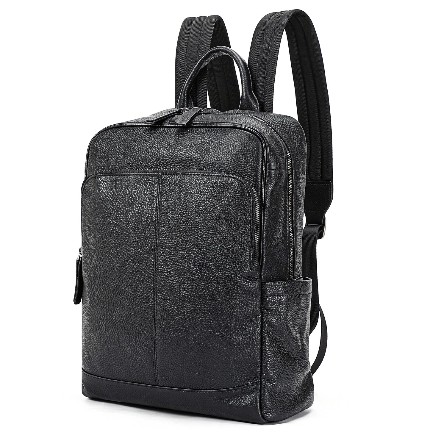 Men's Leather First Layer Cowhide Oil Wax Backpacks