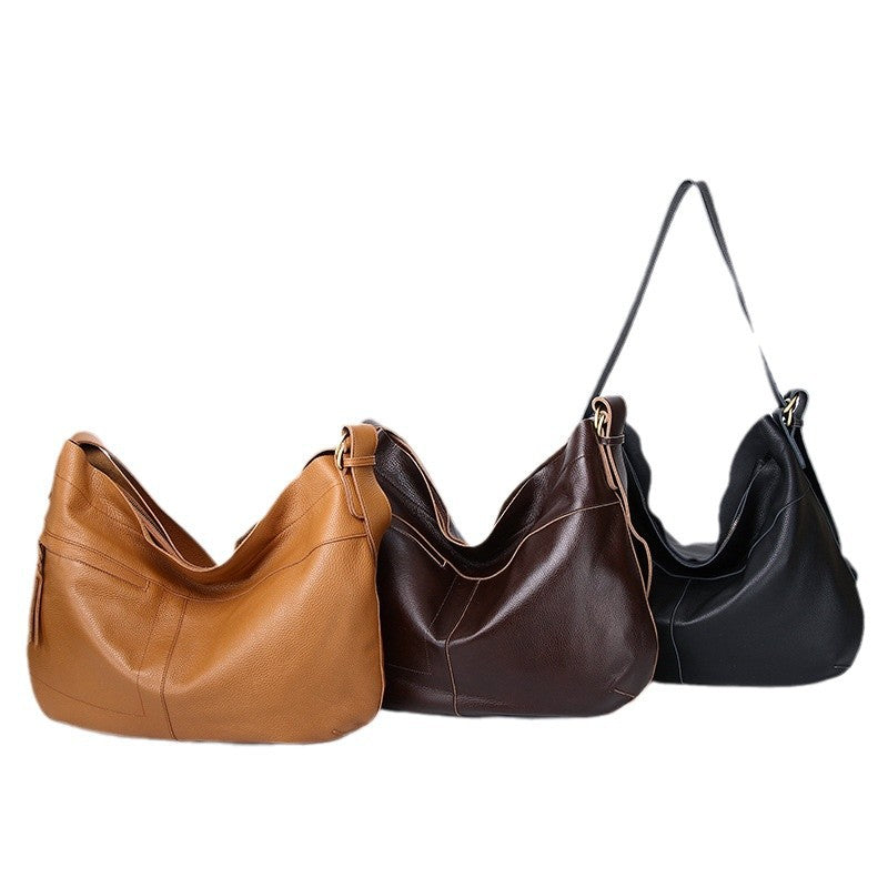 Genuine Leather Soft Large Capacity Retro Shoulder Bags