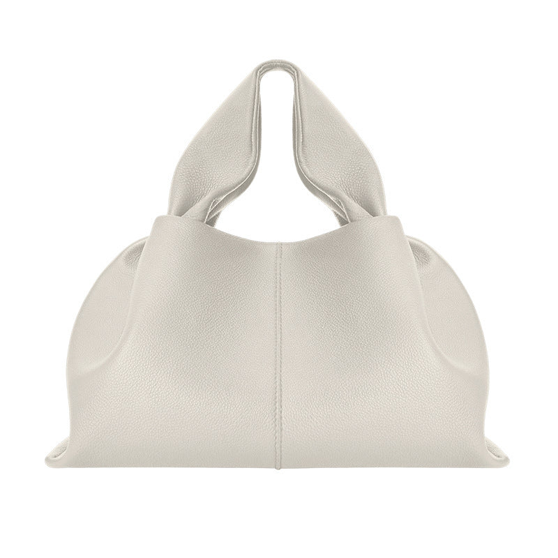 Women's First Layer Cowhide Dumpling French Niche Minority Handbags