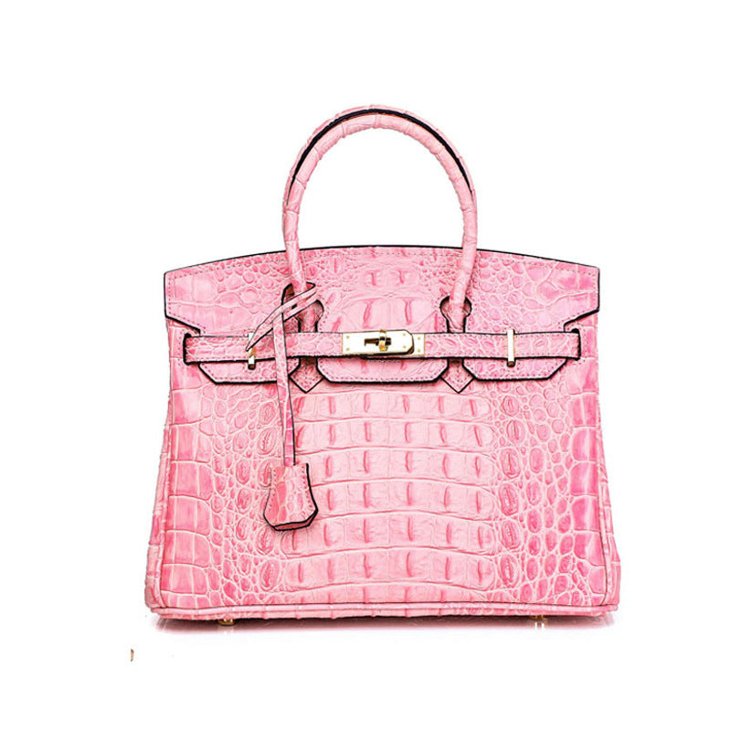 Women's Classic Fashion Genuine Leather Platinum Handbags