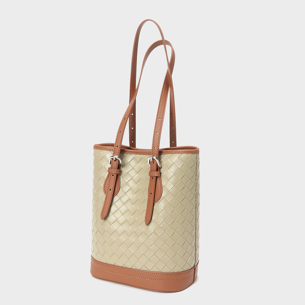 Women's Genuine Leather High-grade Exquisite Mom Cross Bucket Bags