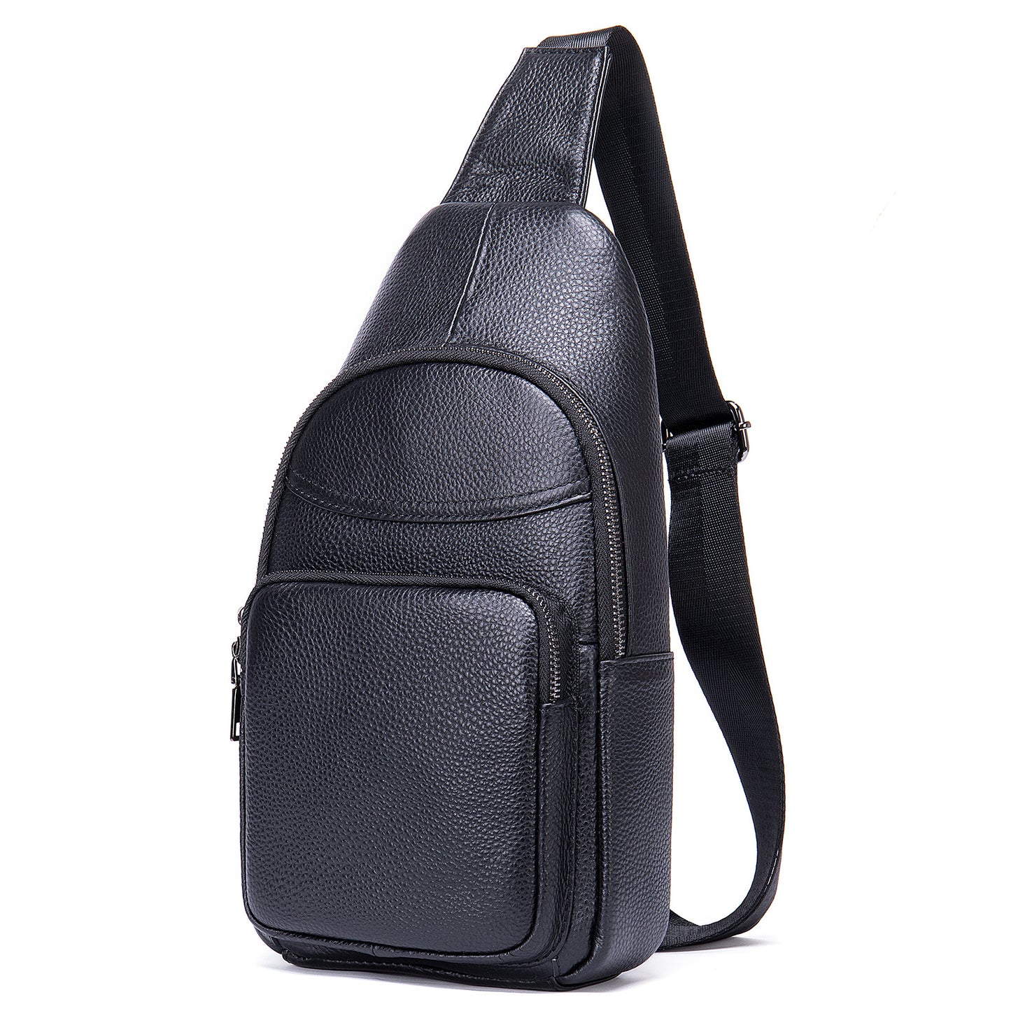 Men's Leather High-grade First Layer Cowhide Boys Men's Chest Bags