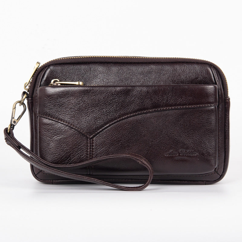 Men's Leather Clutch Horizontal Business Genuine Retro Men's Handbags