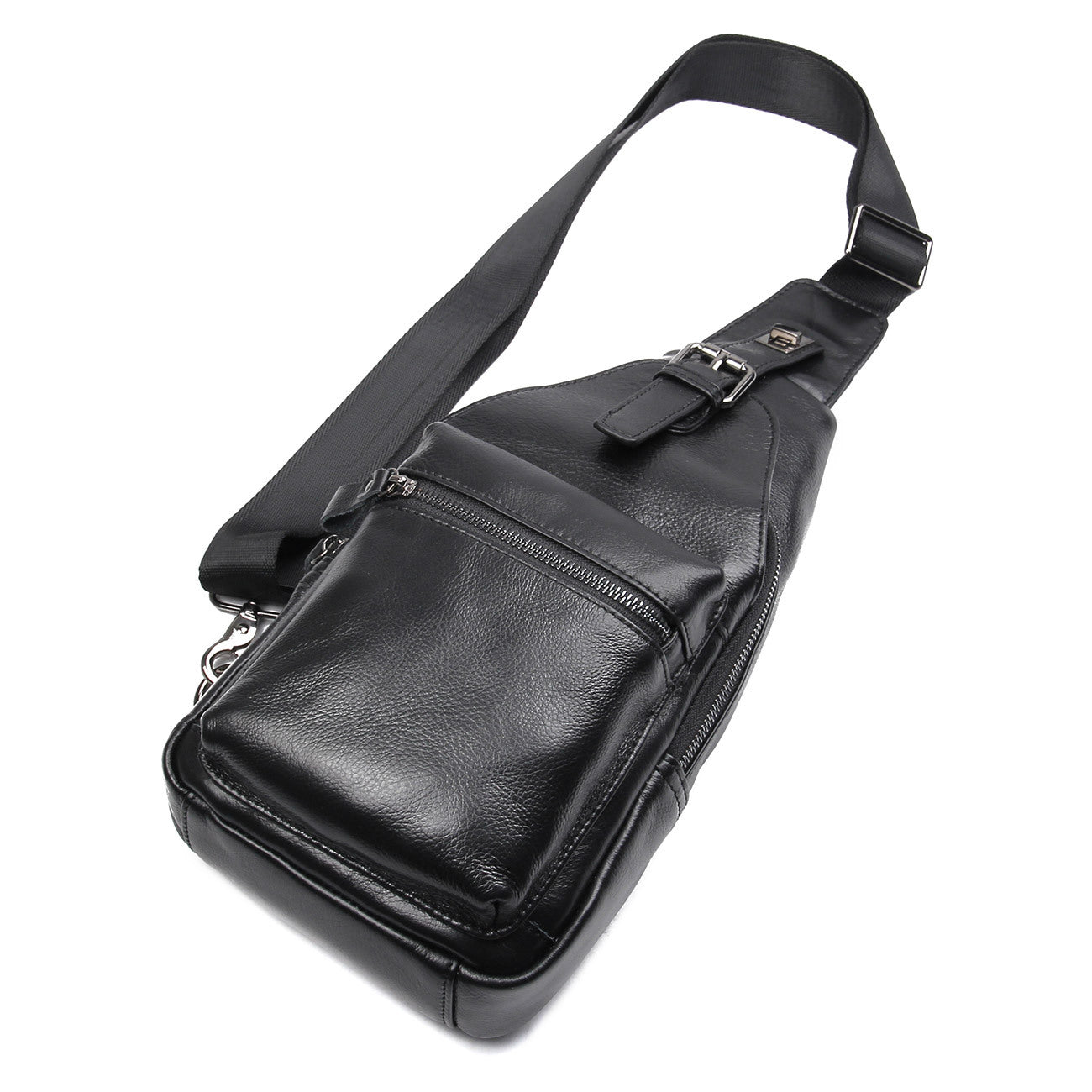 Men's Graceful Classic Leather Vintage Cowhide Men's Chest Bags