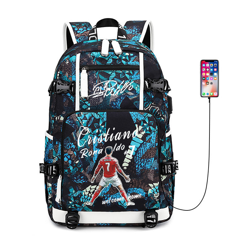 Women's & Men's & Football Star Luo Large Capacity Backpacks