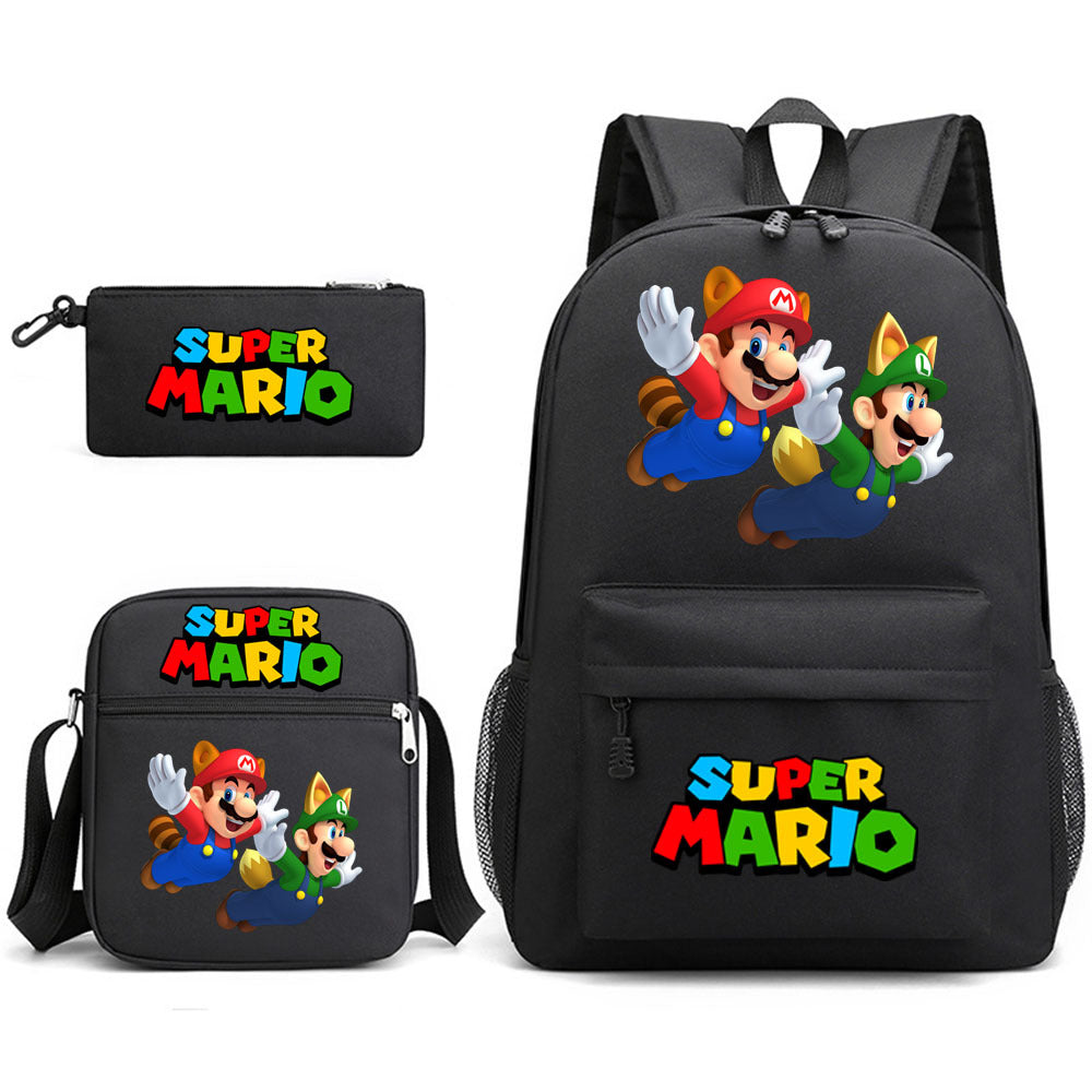 Game Mario Super Mary Three-piece Cartoon Middle School Students' Schoolbags
