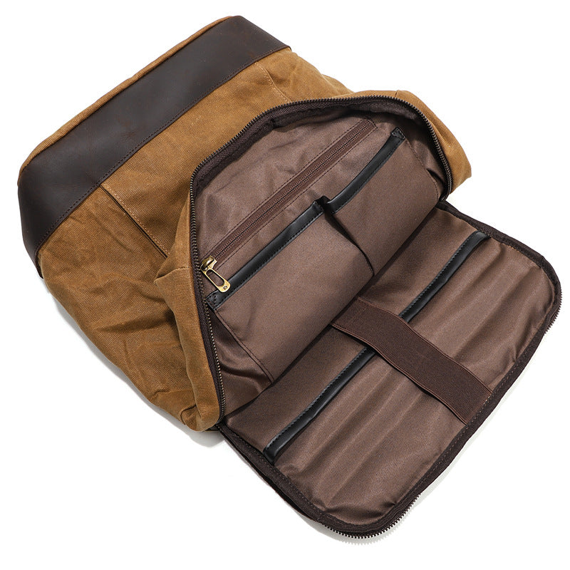 Women's & Men's & Vintage Oil Wax Canvas Crazy Backpacks