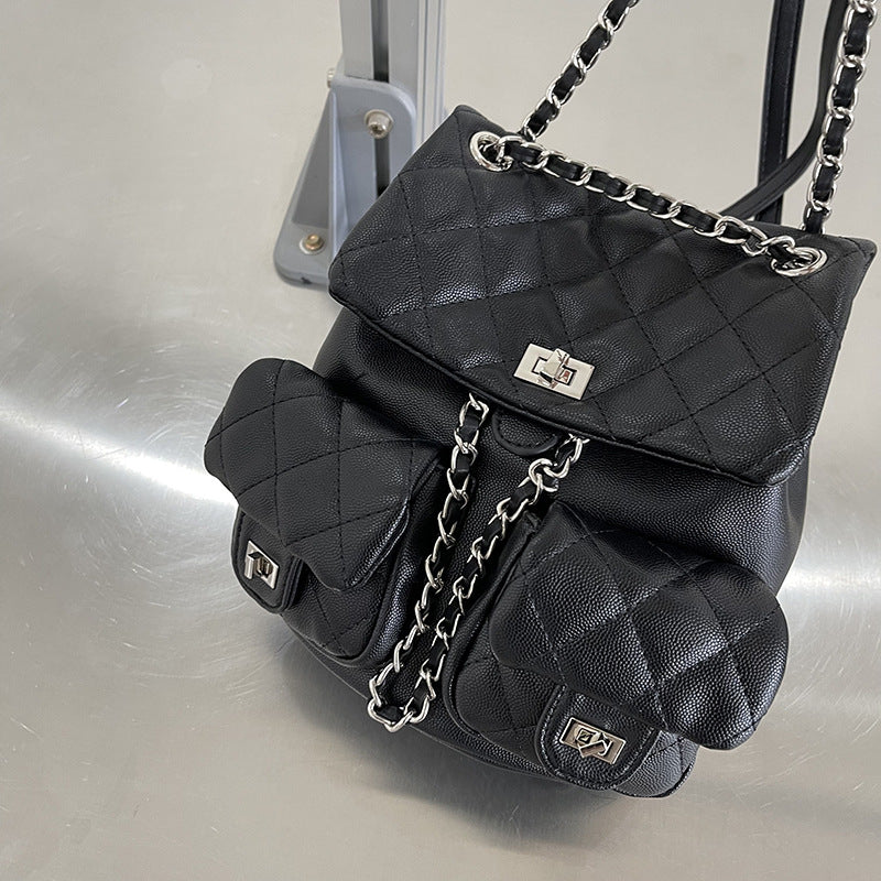Women's Textured Western Style Diamond Check Simple Shoulder Bags