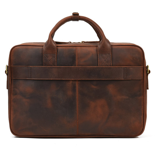 Men's Crazy Horse Commuter First Layer Cowhide Men's Briefcases