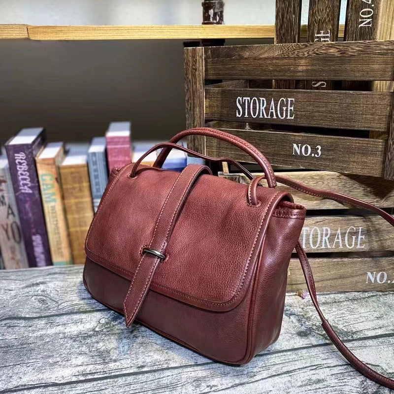 Women's Design Handmade Cattle Leather High-grade Niche Bags