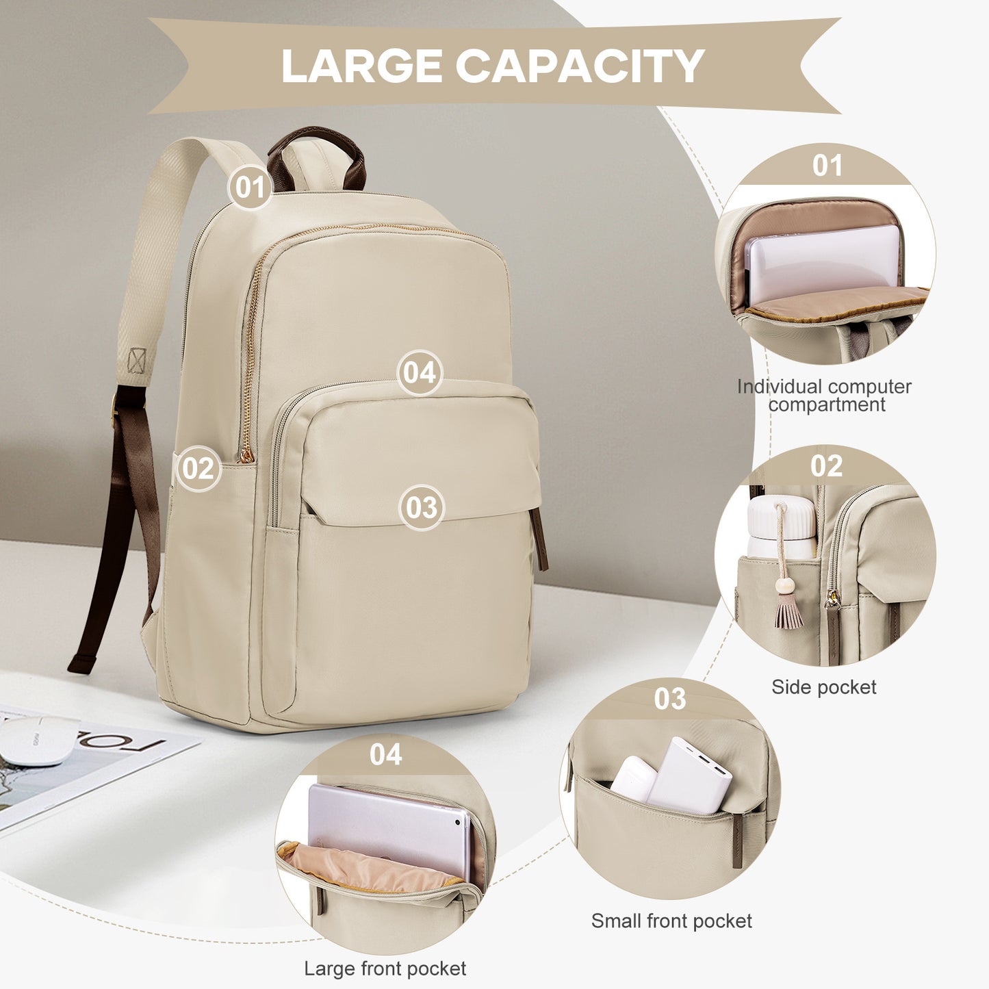 Junior High College Computer Large Capacity Backpacks