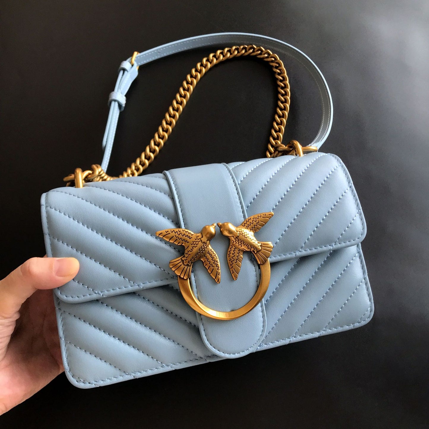 Women's Sheepskin Swallow Genuine Leather Underarm High Shoulder Bags