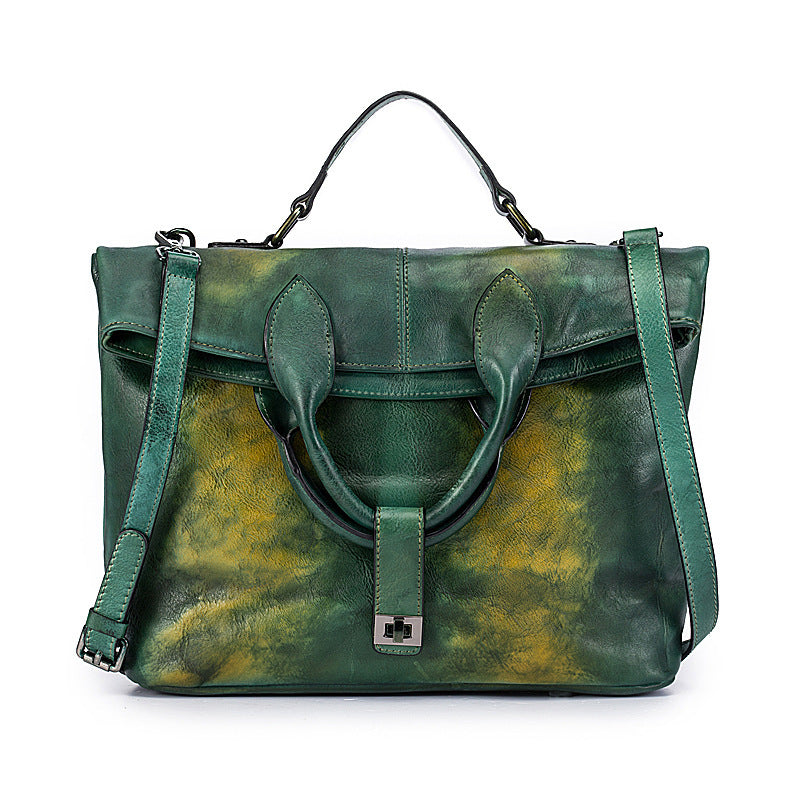 Cowhide Large Capacity Top Layer Leather Crossbody Bags