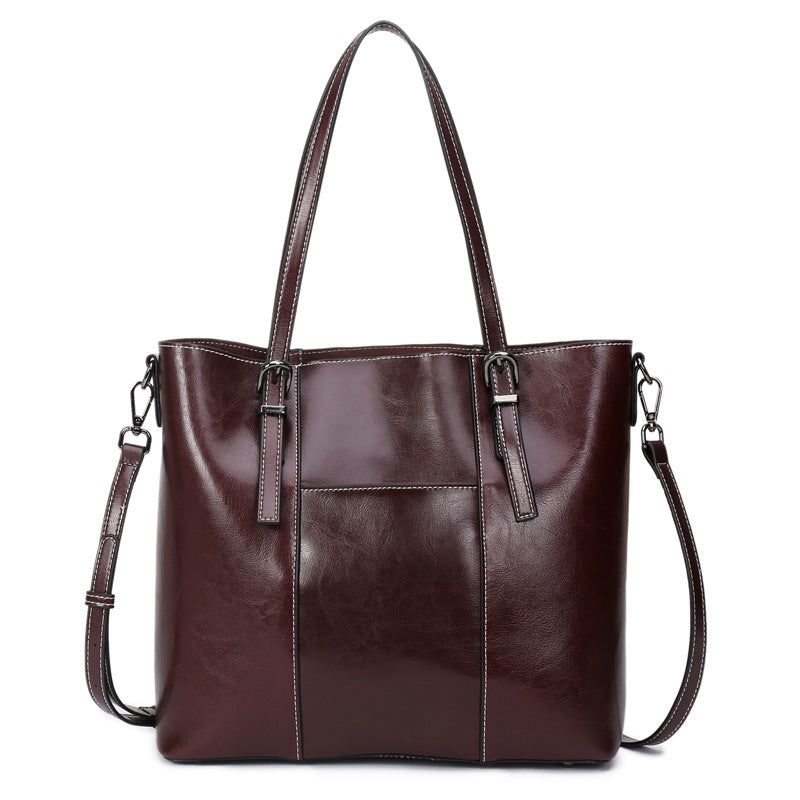 Women's Genuine Leather High-grade Versatile Large Capacity Shoulder Bags