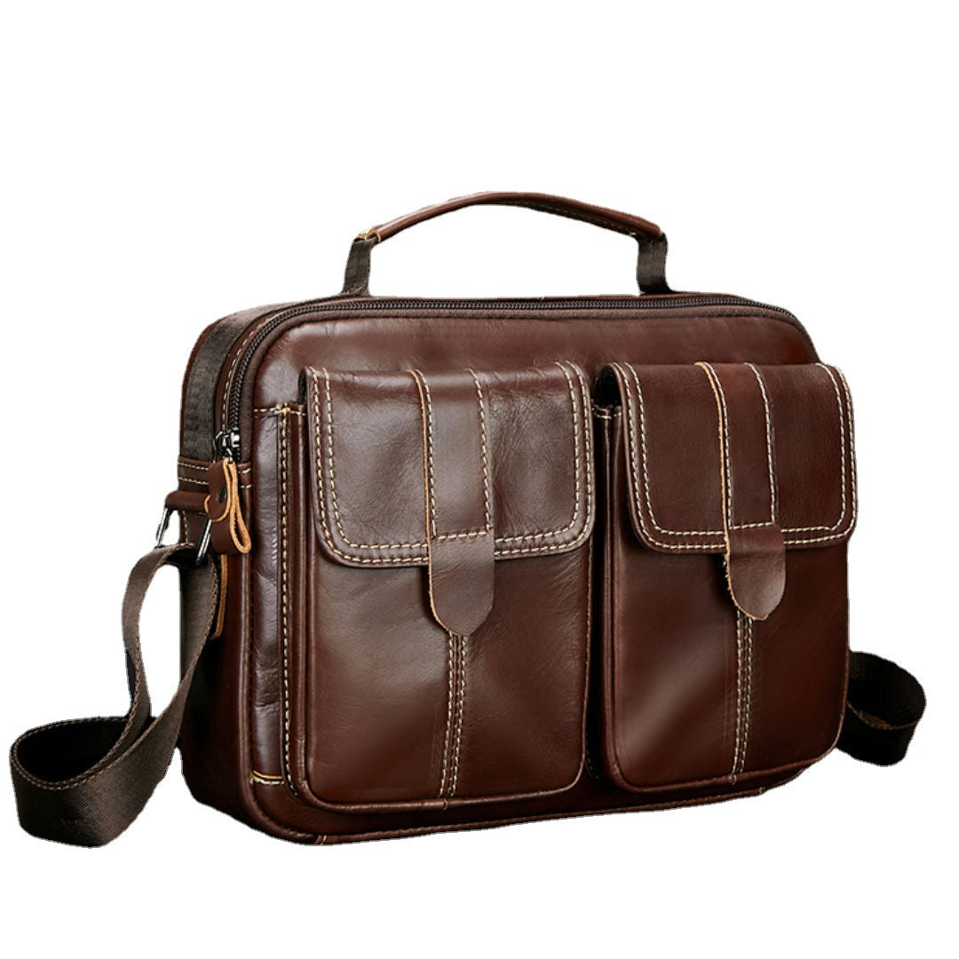 Men's Hot First Layer Cowhide Business Men's Messenger Bags