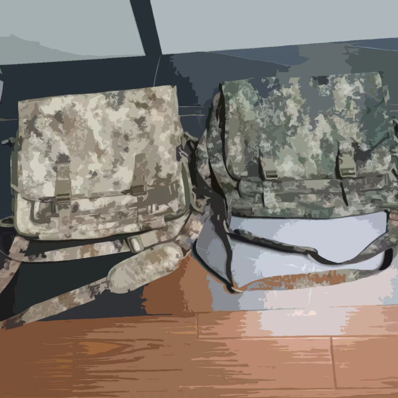 Camouflage Portable Combat Command Operation Computer Outdoor Bags