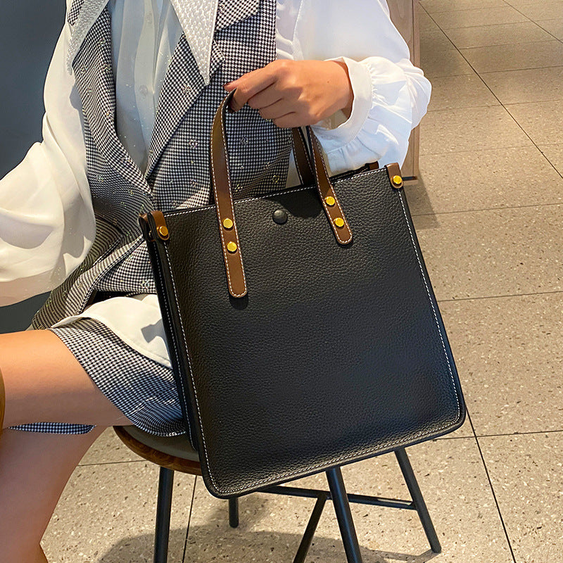 Women's Genuine Leather Large Capacity Commute Niche Handbags