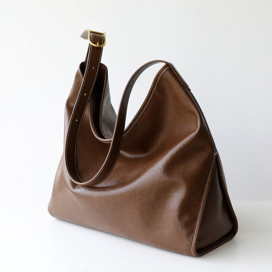 Women's Large Capacity Underarm Commuter Vintage Leather Tote Bags