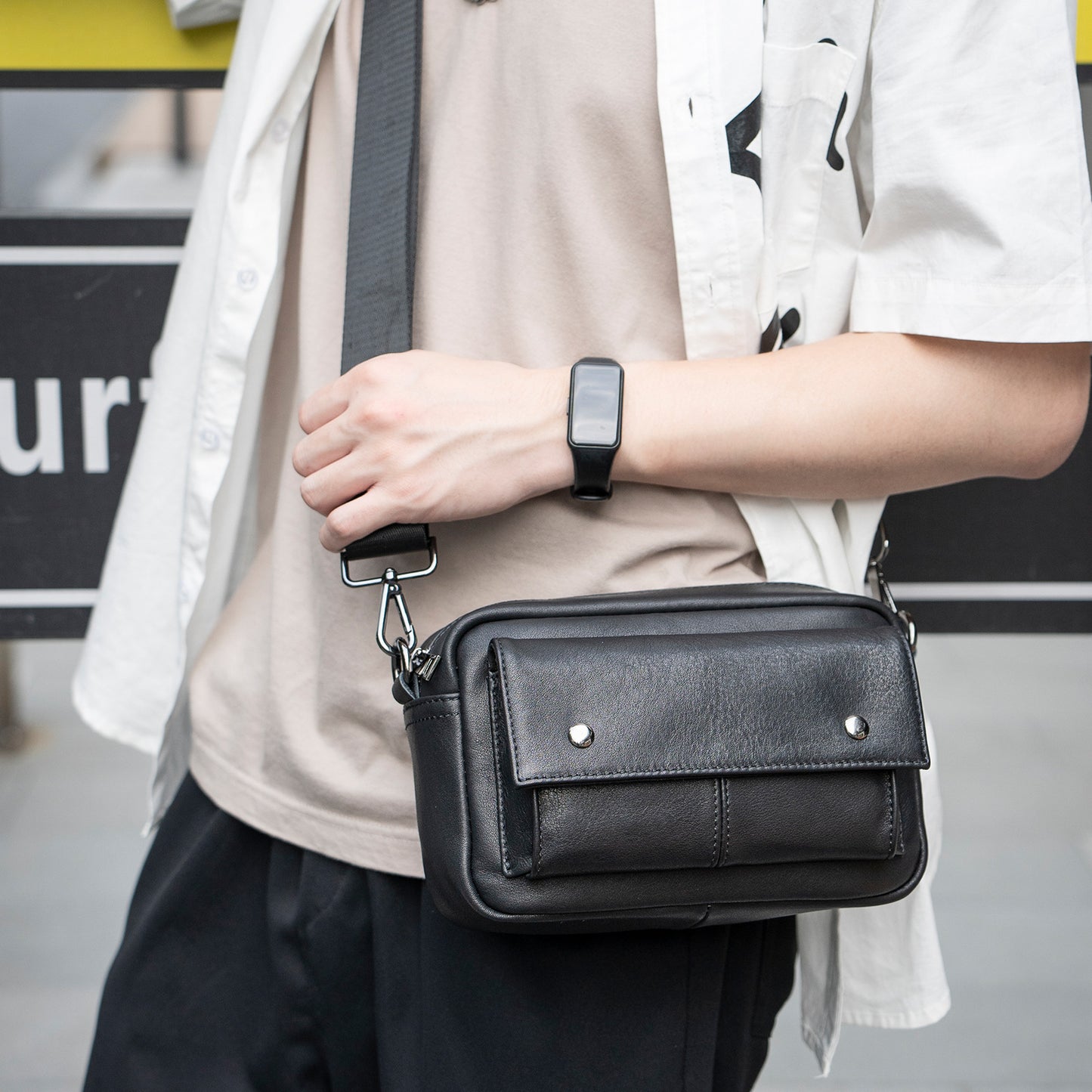 Men's Trendy Versatile Large Capacity Genuine Leather Men's Messenger Bags