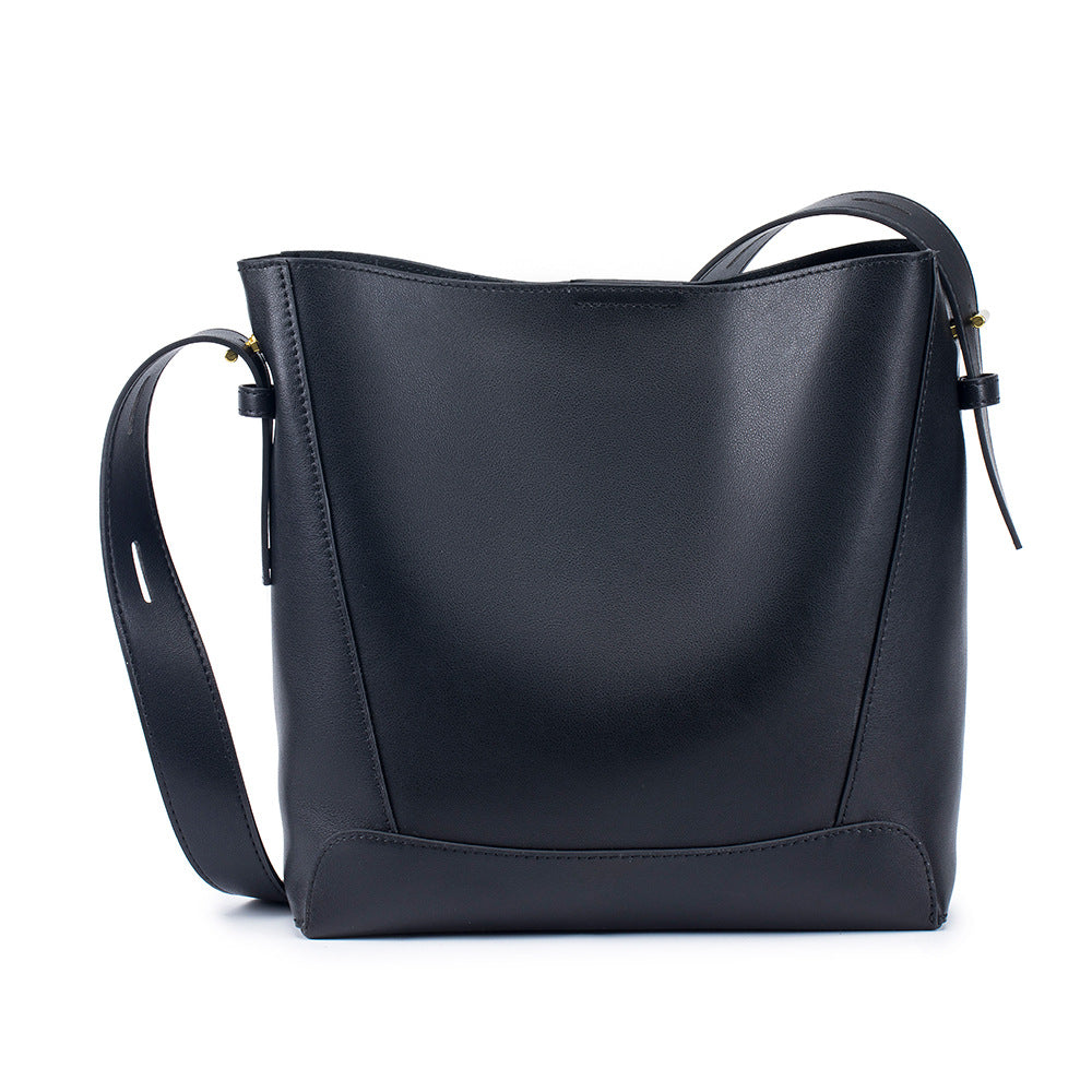 Women's Genuine Leather Niche High-grade Cowhide Exquisite Bucket Bags