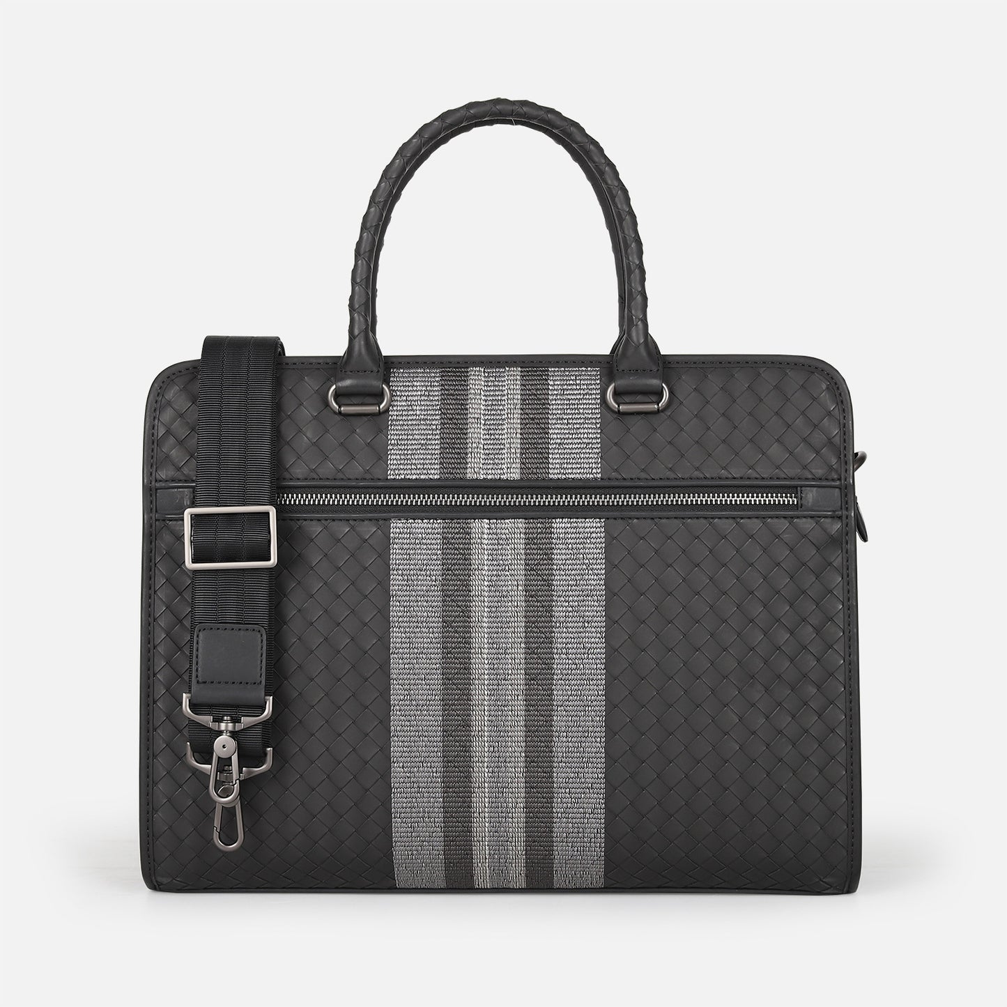 Men's Weaving Waxed Cowhide Portable Business Fashion Men's Shoulder Bags