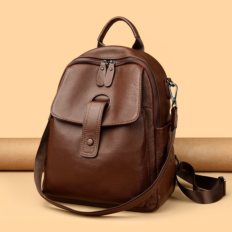 Women's Leather Summer Soft Fashion Trendy Top Backpacks