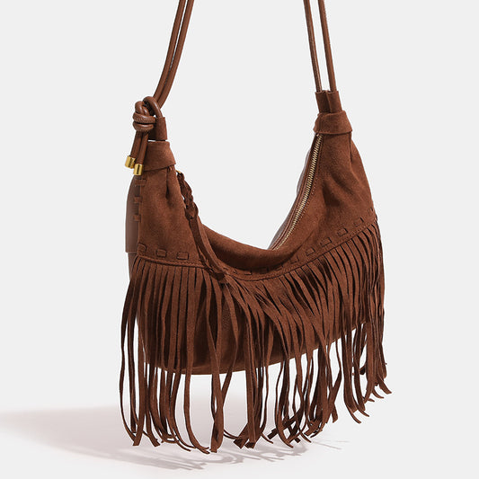 Bohemian Style Matte Tassel Large Capacity Tote Bags