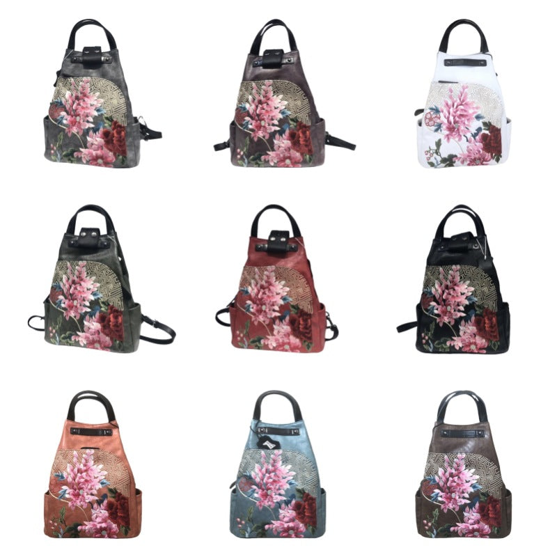 Women's Retro Chinese Style Embroidery With Cheongsam Backpacks