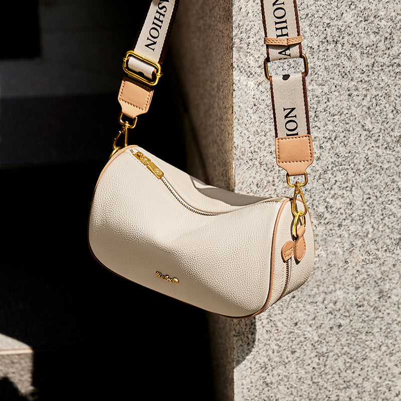 Women's Female Lady Pillow High-grade Saddle Leather Crossbody Bags