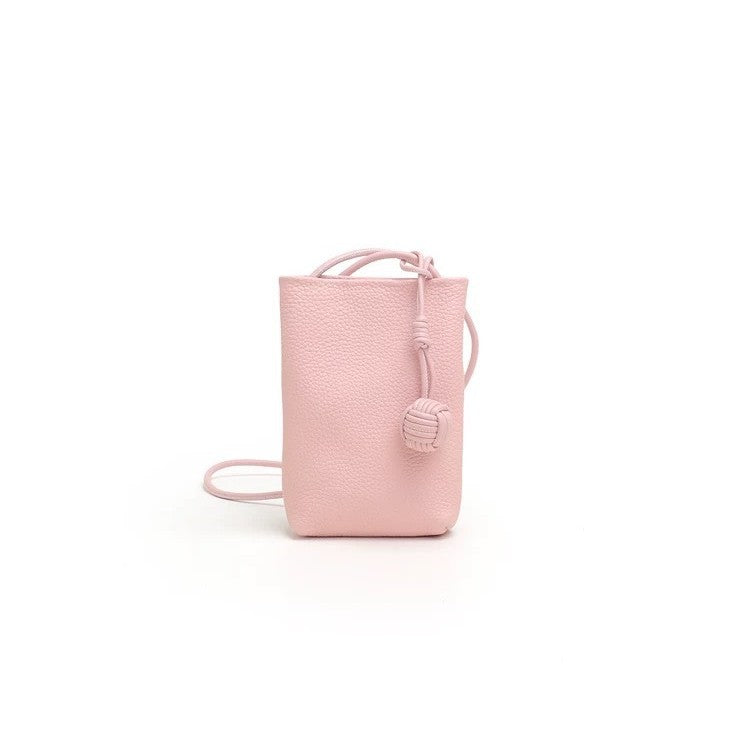 Women's Korean Vertical Leather Minority Fashion First Phone Bags
