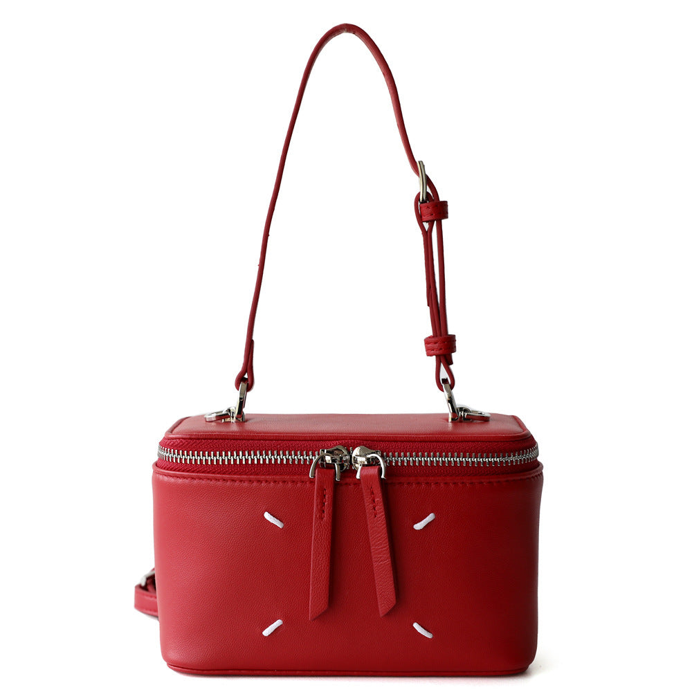 Women's Retro Sheepskin Box High-grade Genuine Leather Handbags