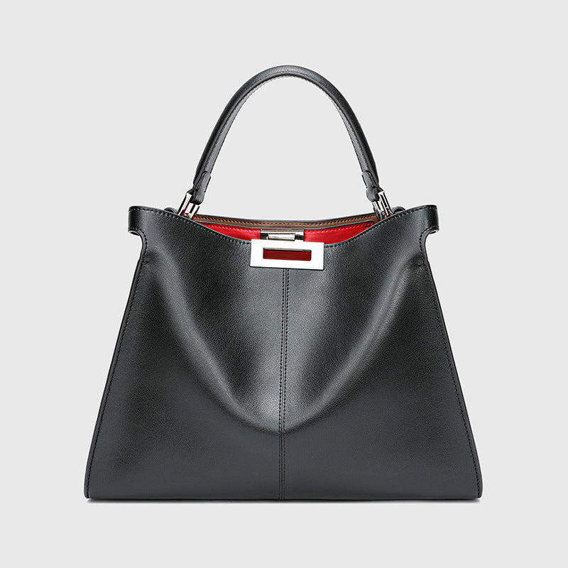 Women's Large Capacity Retro Leather Twist Hand Bags