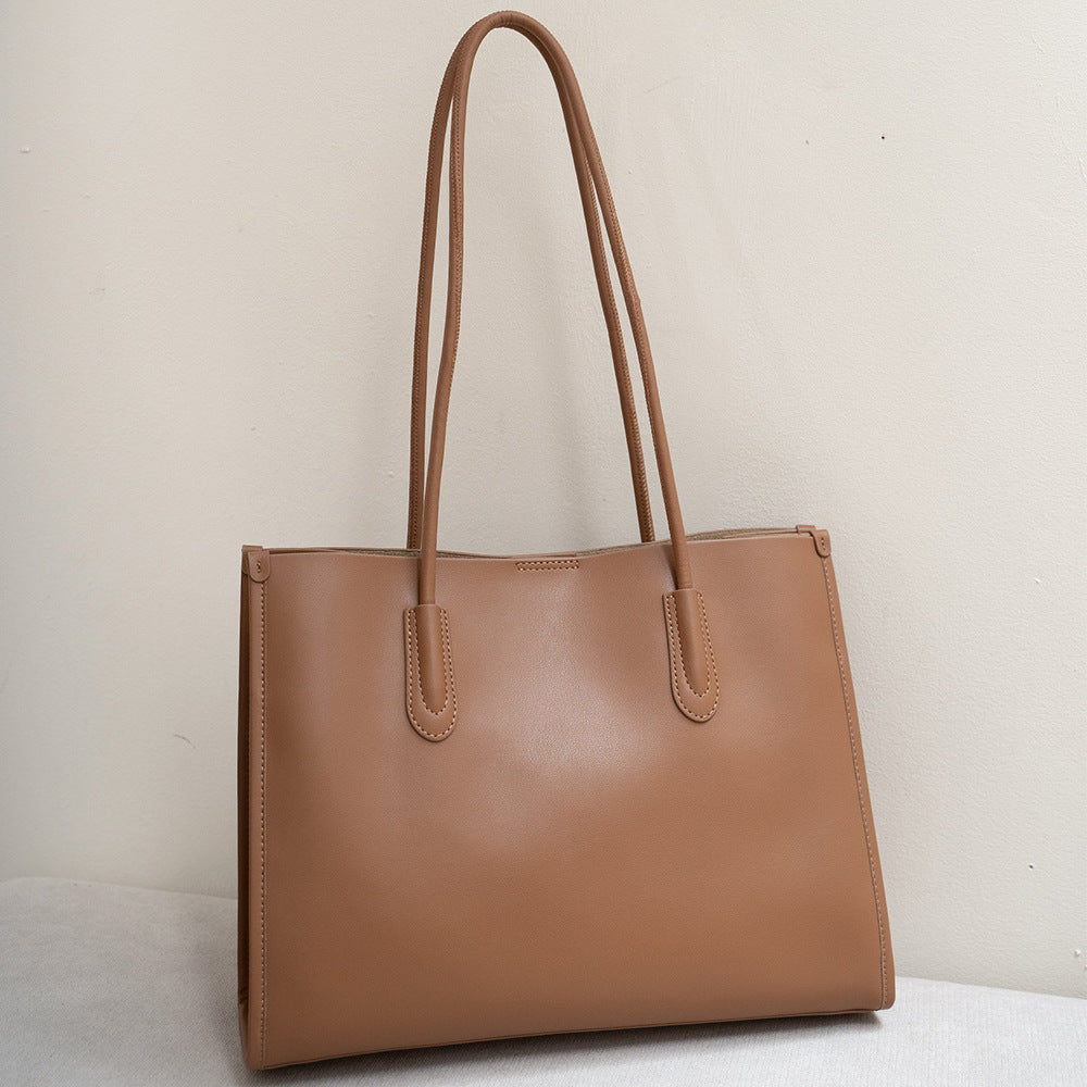Women's High Sense Design Genuine Leather Commuter Shoulder Bags