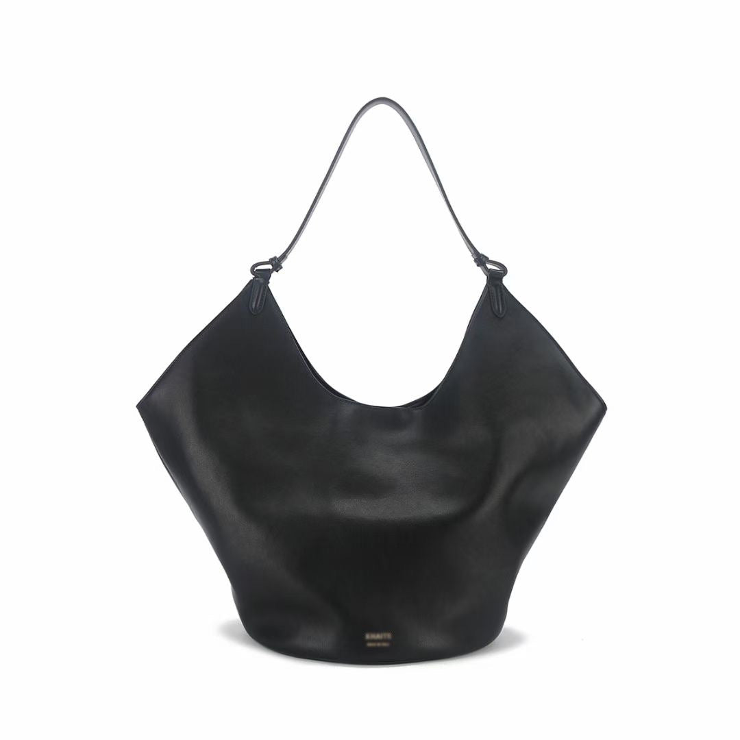 Women's Niche Designer Frosted Cowhide Large Capacity Bucket Bags