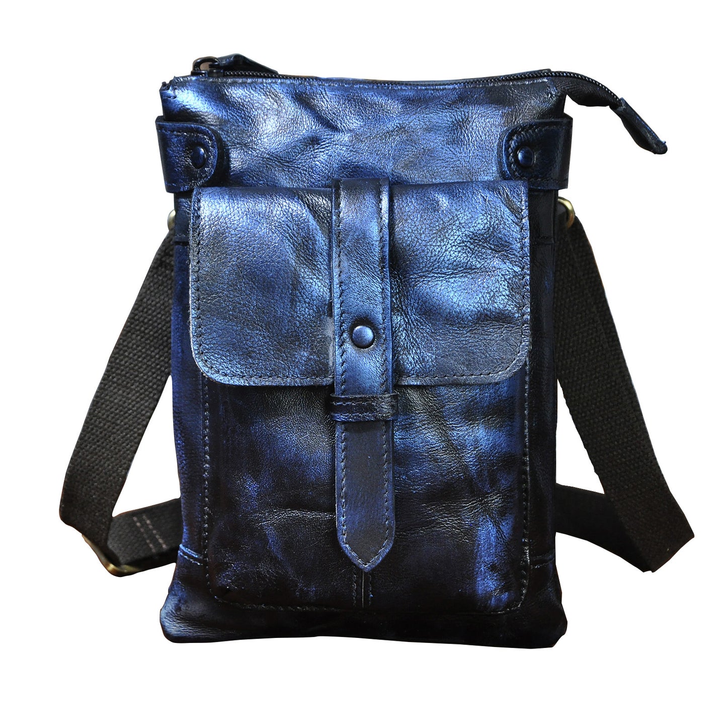 Men's Layer Vegetable Tanned Leather Cowhide Trendy Cool Men's Chest Bags