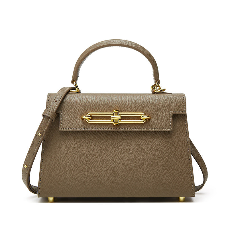 Fashion Genuine Leather Kelly Temperament Commute Handbags