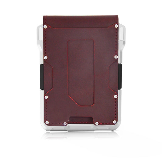 Men's Charming Brush Metal Aluminum Alloy Card Holder