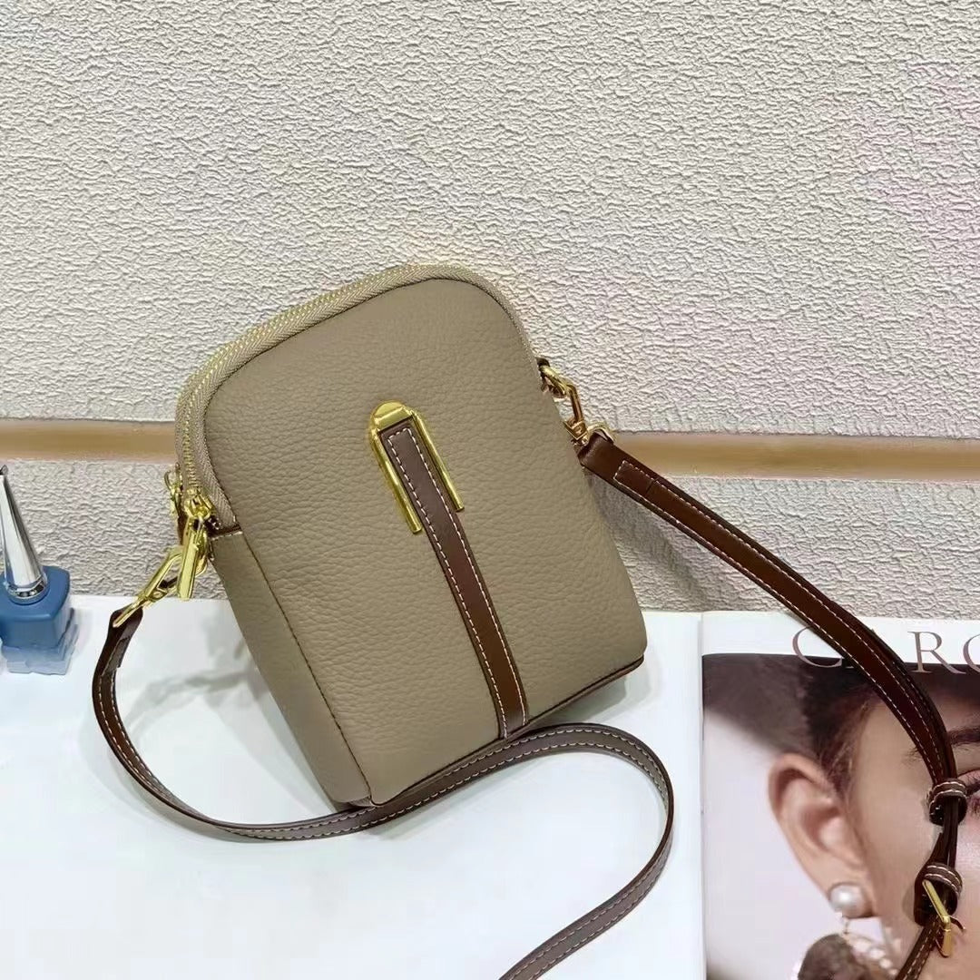 Women's Cowhide Mini Trendy Hand-held Vertical Soft Crossbody Bags