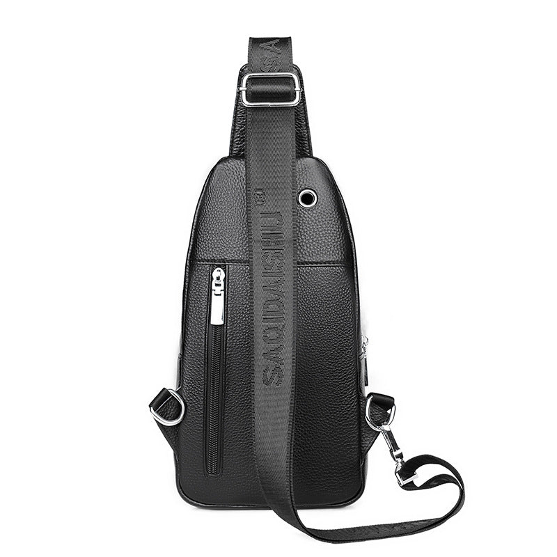 Men's Kangaroo Leather First Layer Cowhide Trendy Men's Chest Bags