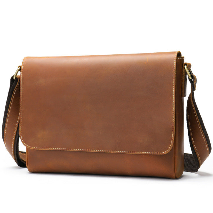 Men's Retro Crazy Horse Leather Genuine Large Capacity Men's Bags