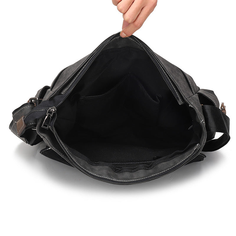 Men's Trendy Retro Leather Simple Document Men's Shoulder Bags