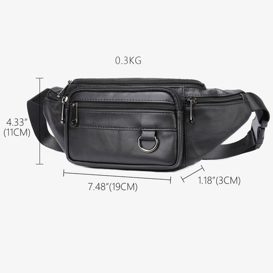 Men's Cool Glamorous Leather Multifunctional Mobile Men's Waist Packs
