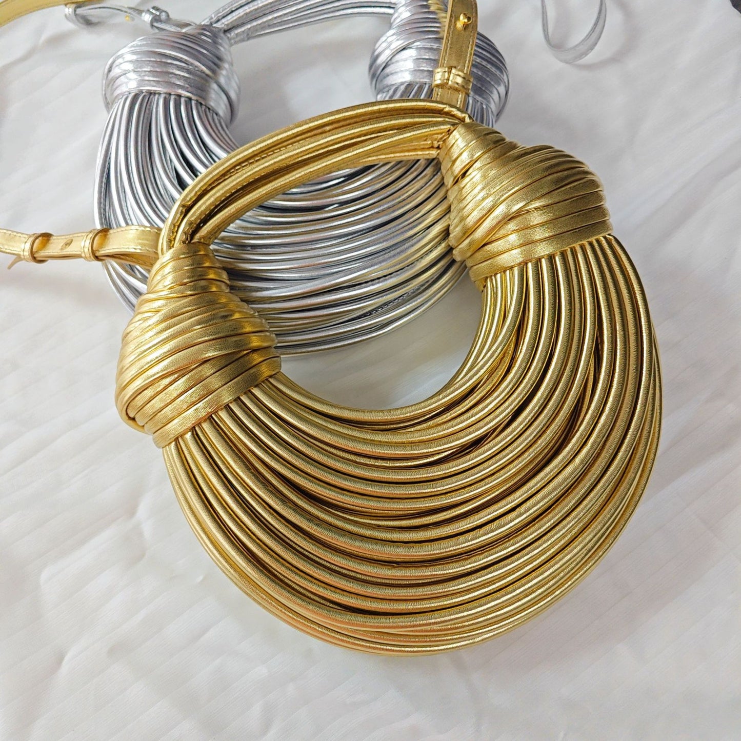 Women's Summer Hand-woven French Minority Gold Handbags