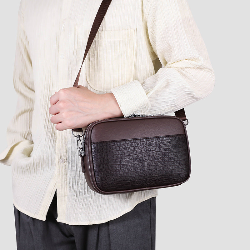 Men's Double Zipper High Quality Multifunctional Clutch Men's Messenger Bags