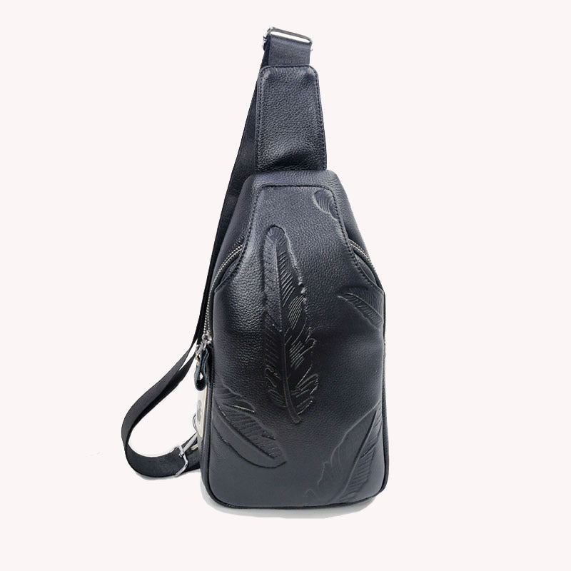 Men's Trendy Leather High-grade Safety Password Backpacks