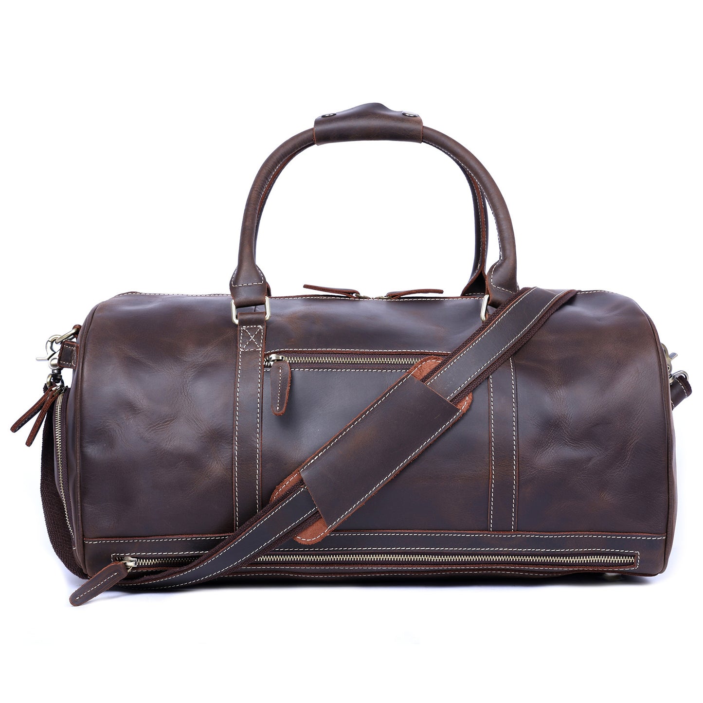 Men's Genuine Portable First Layer Cowhide Large Travel Bags