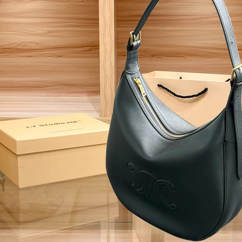 Women's Genuine Leather Underarm Fashion Large Capacity Shoulder Bags
