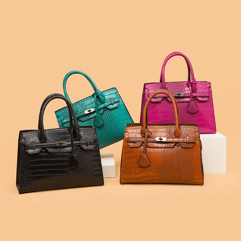 Women's Fashion Portable Three-piece Set Mother Crocodile Shoulder Bags